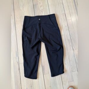 lululemon athletica Girls' Black Cropped Performance Leggings